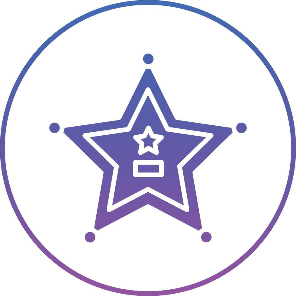 Sheriff Badge Illustration Icon vector