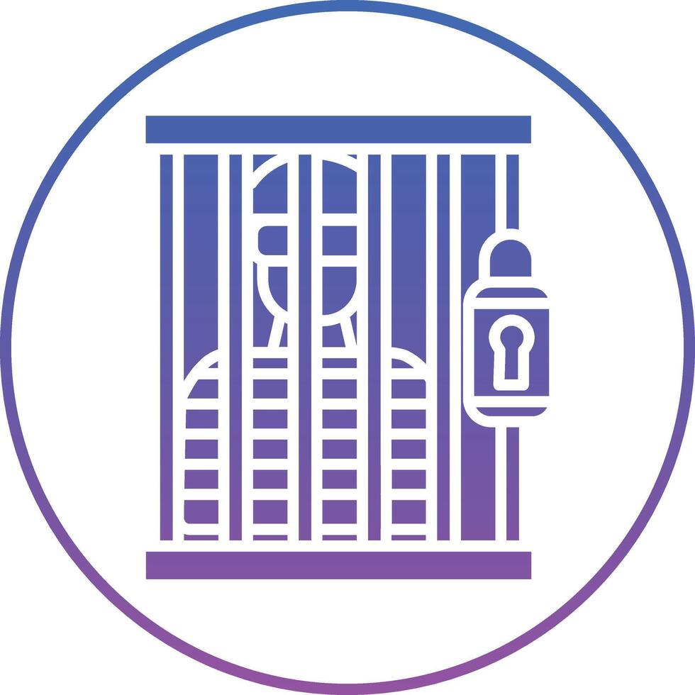 Prisioner Illustration Icon vector