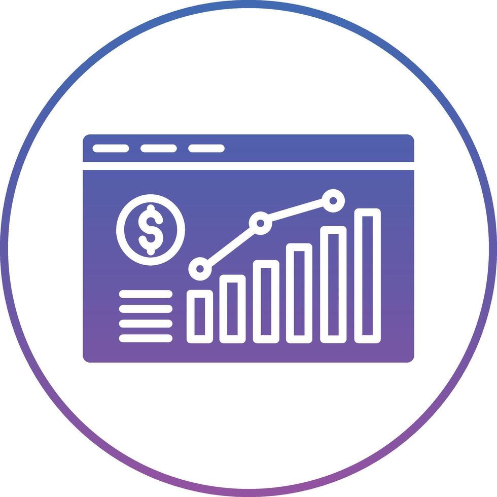 Stock Market Webpage Illustration Icon vector