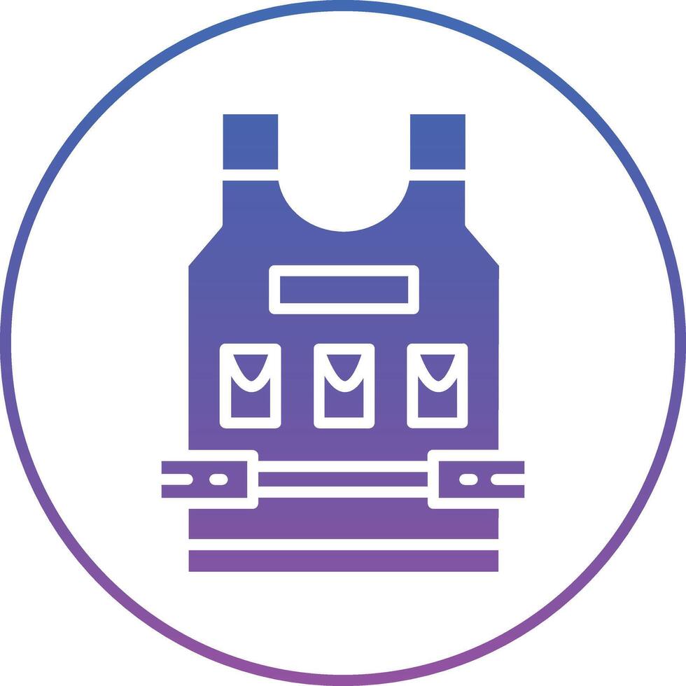 Bulletproof Vest Illustration Icon vector