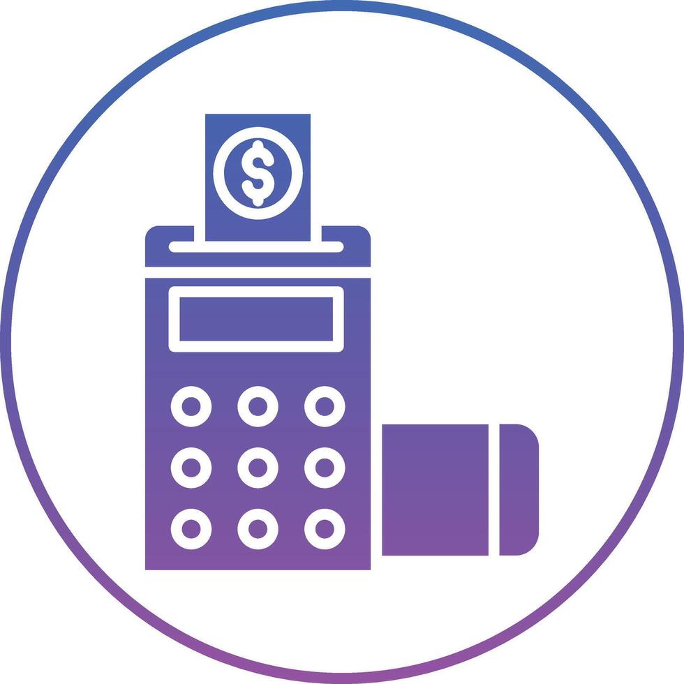 Pos Terminal Illustration Icon vector