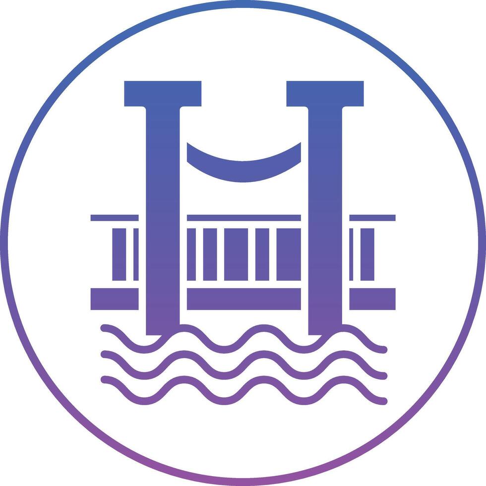 Bridge Illustration Icon vector
