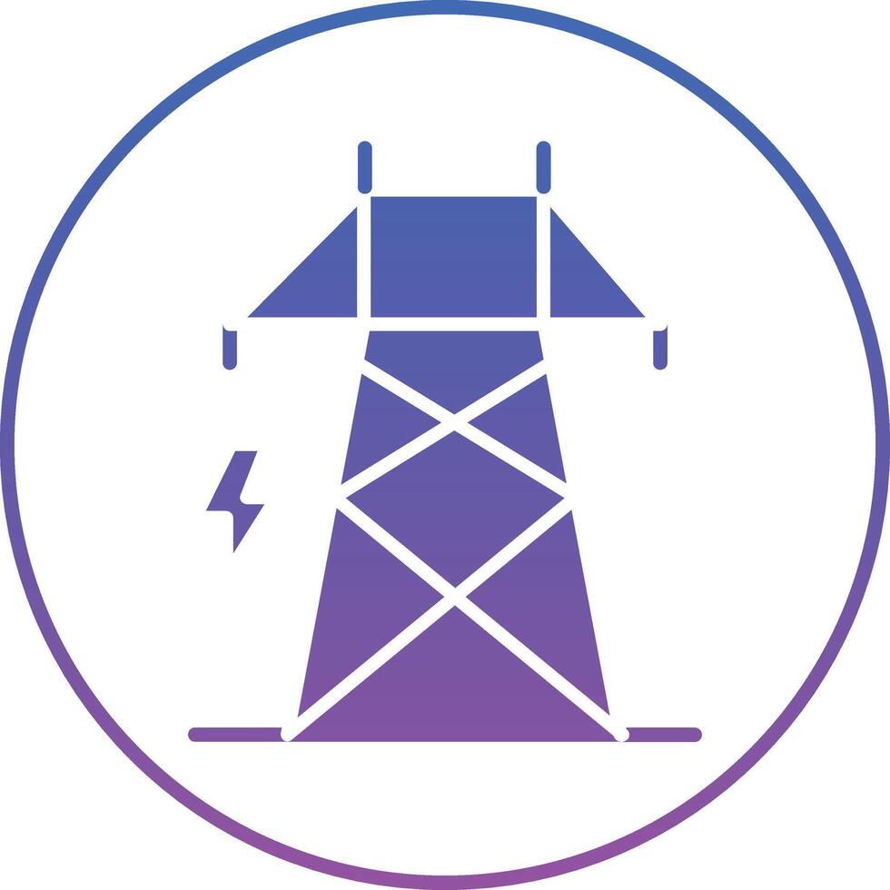 Electric Tower Illustration Icon vector