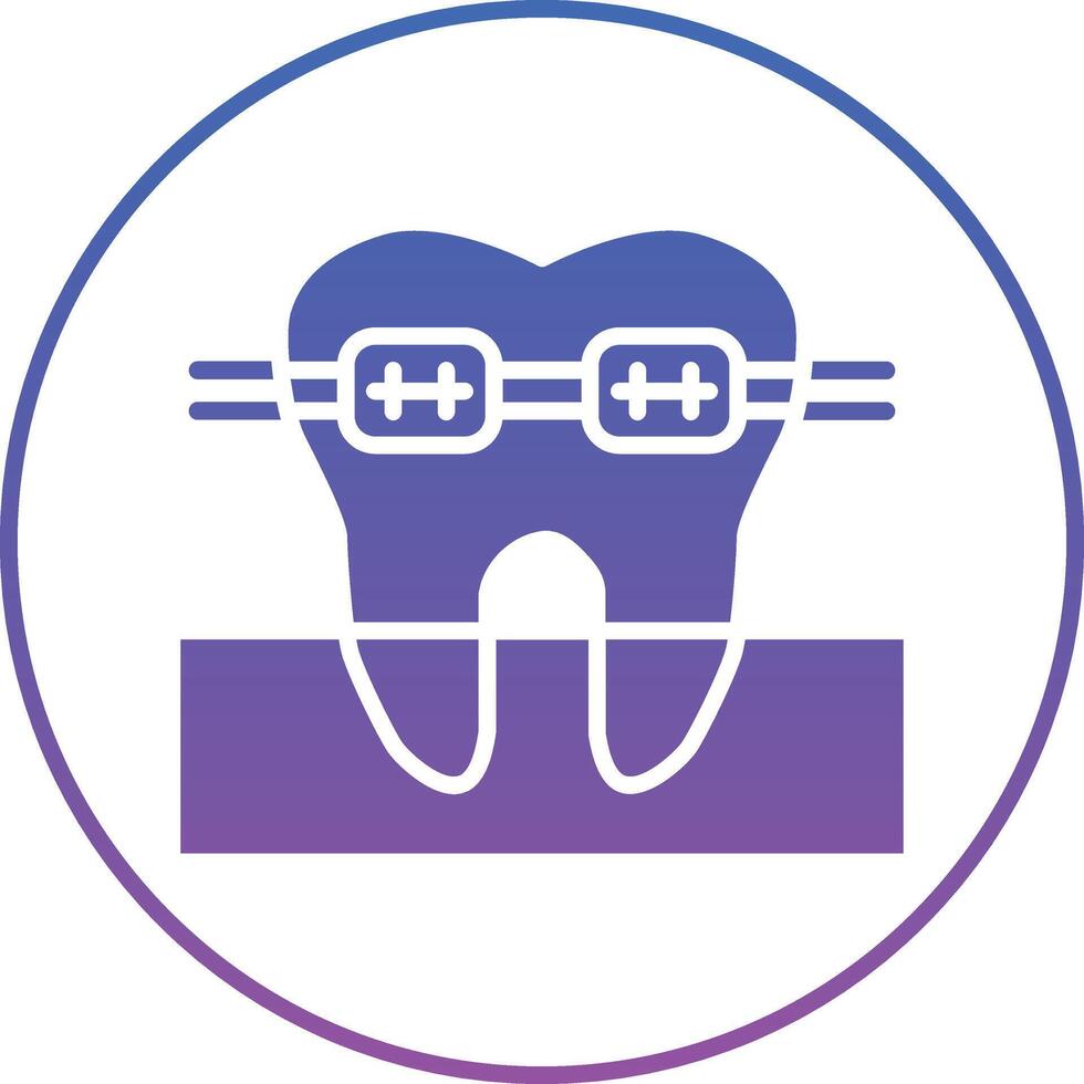 Tooth Braces Illustration Icon vector