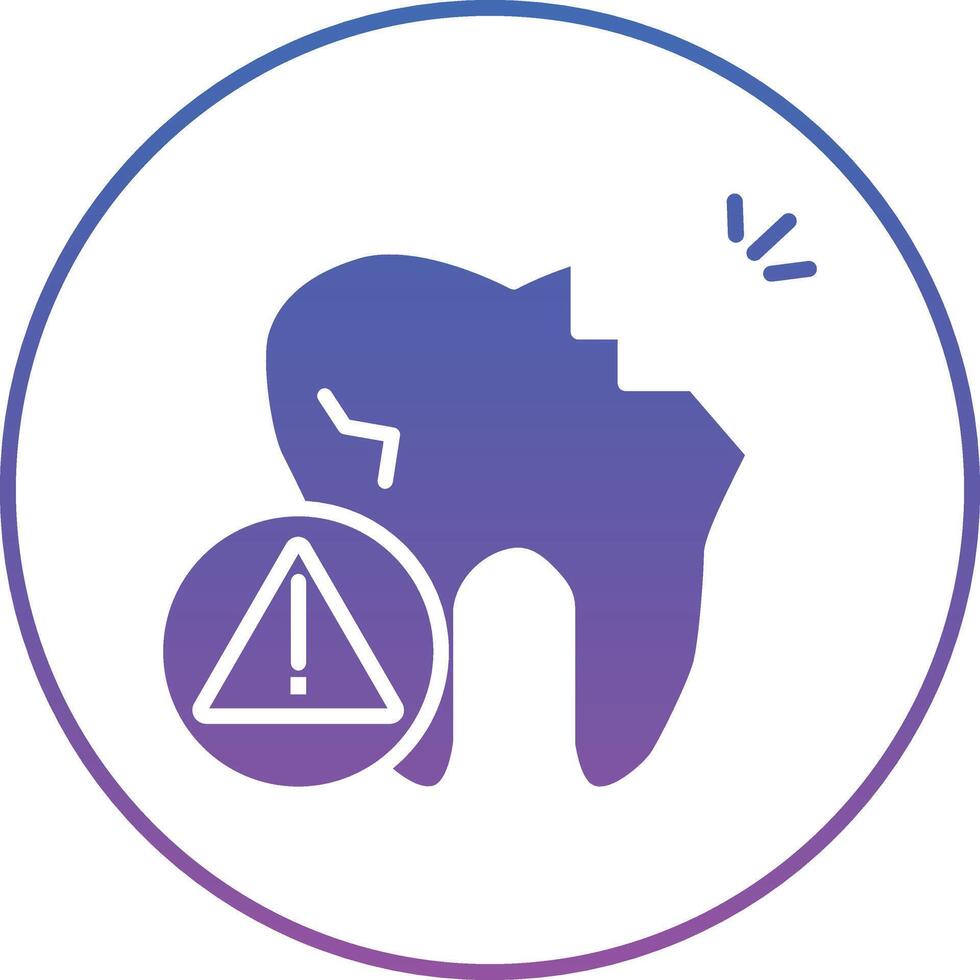 Tooth Problem Illustration Icon vector
