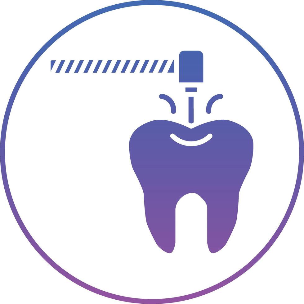Tooth Drilling Illustration Icon vector