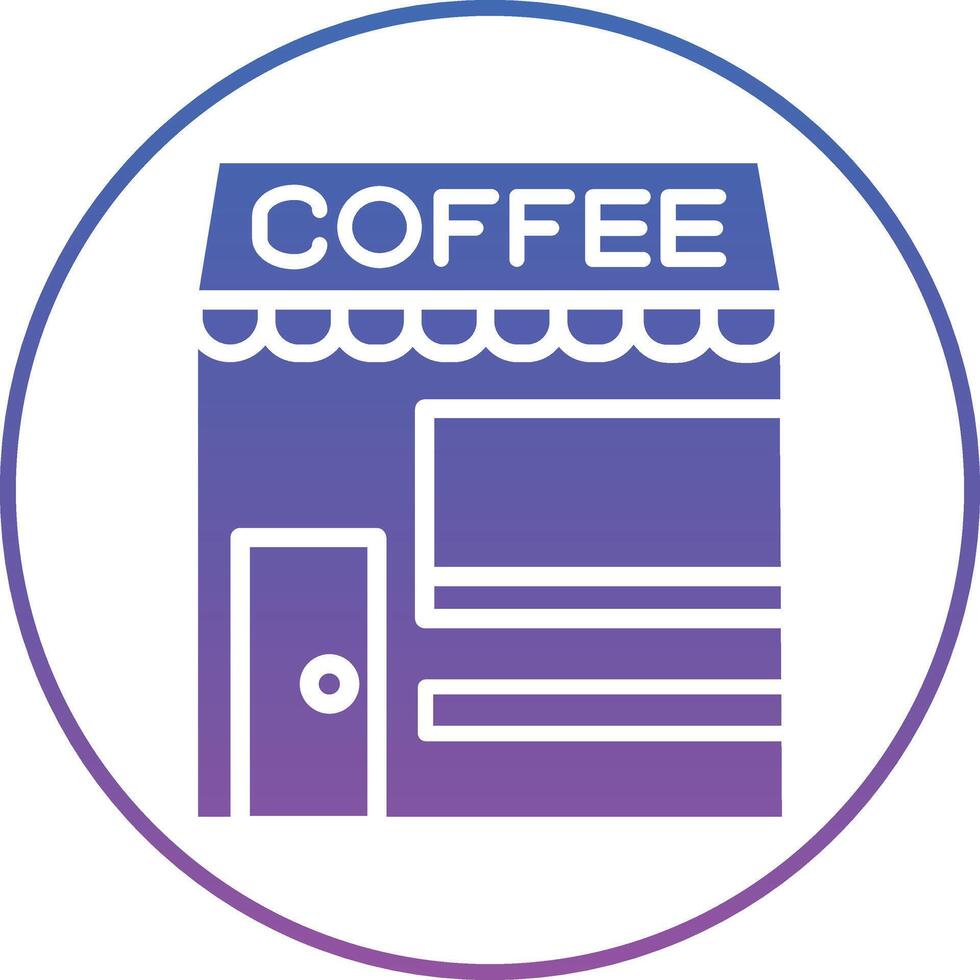 Coffee Shop Illustration Icon vector