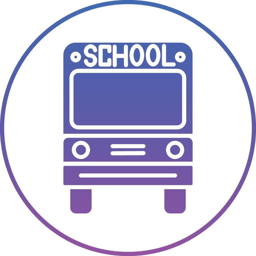 School Bus Illustration Icon vector