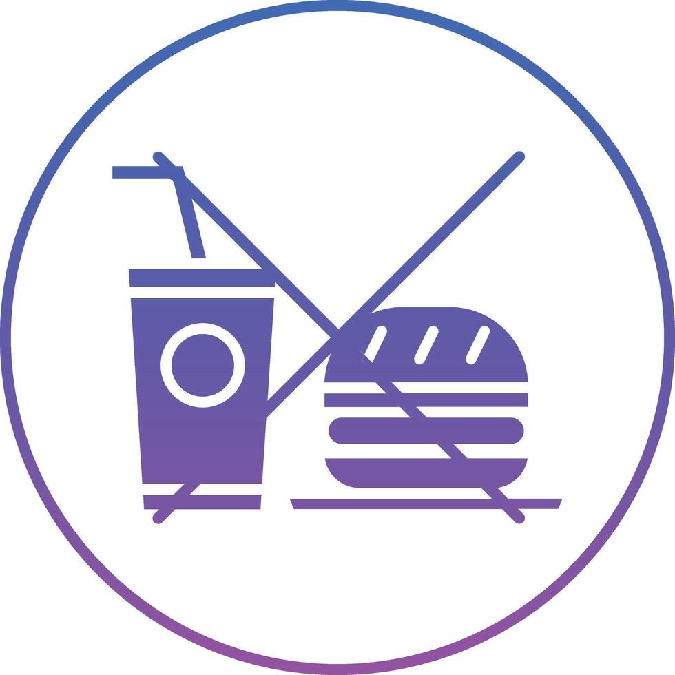 No Fast Food Illustration Icon vector