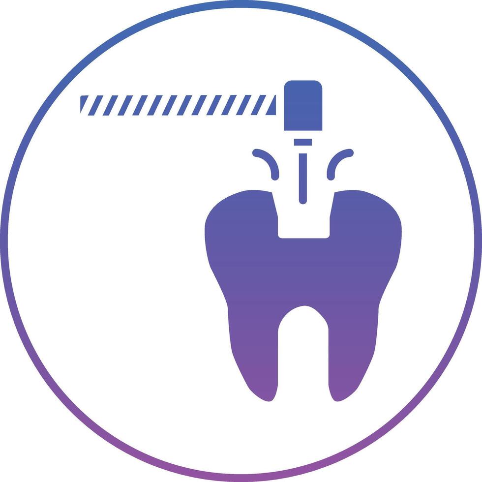 Dental Filling Illustration Icon vector