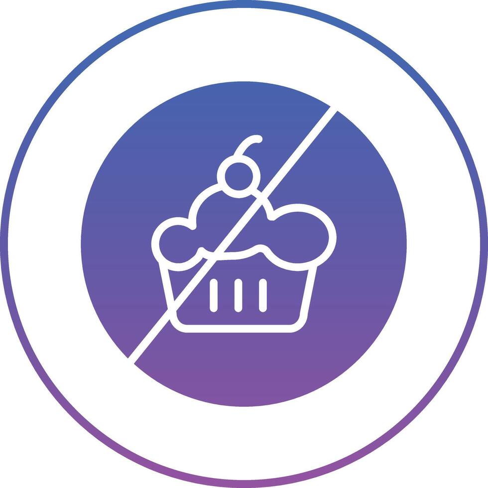 No Sweet Illustration Icon vector