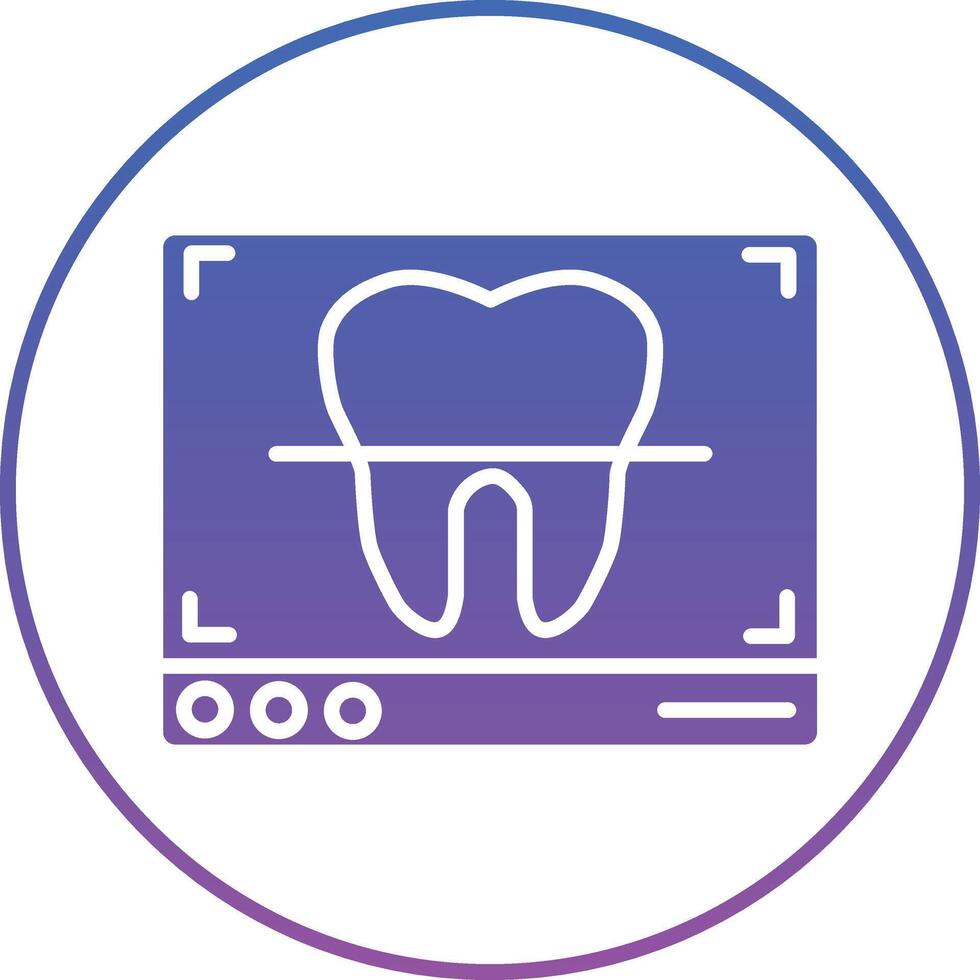 Tooth Xray Illustration Icon vector