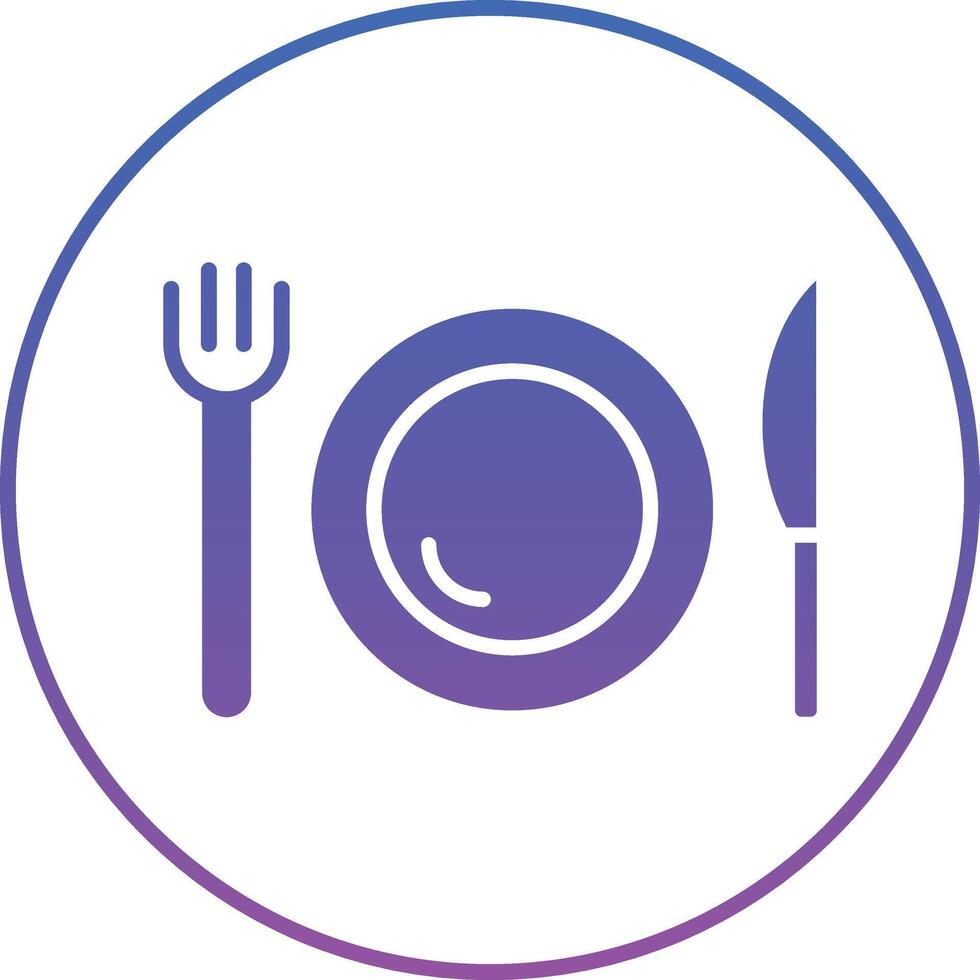 Dinner Illustration Icon vector