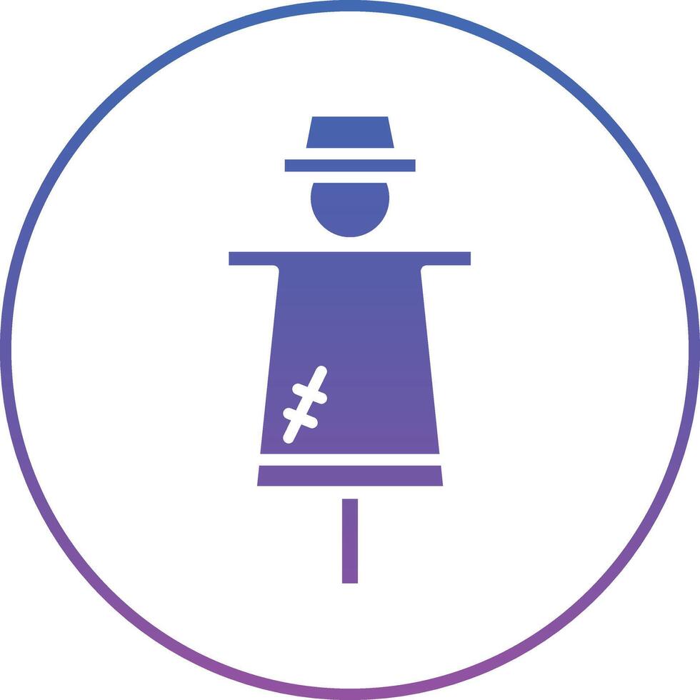 Scare Crow Illustration Icon vector