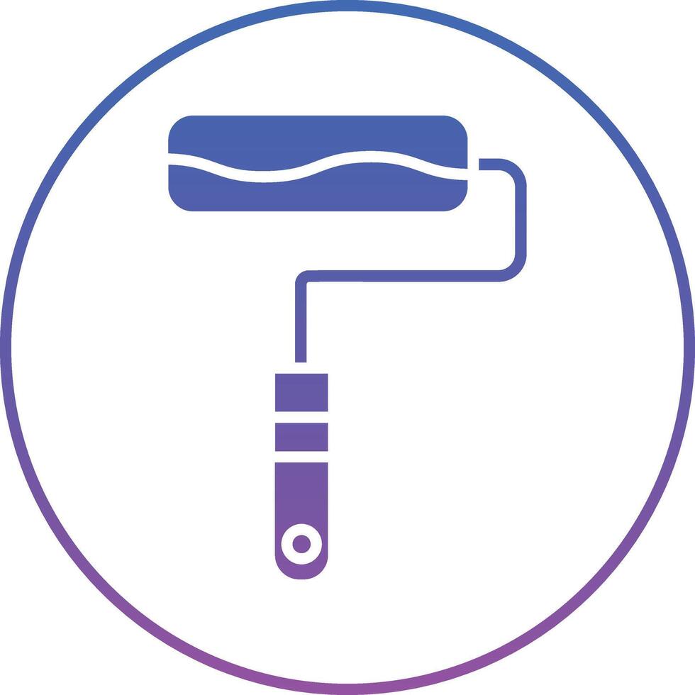Paint Roller Illustration Icon vector