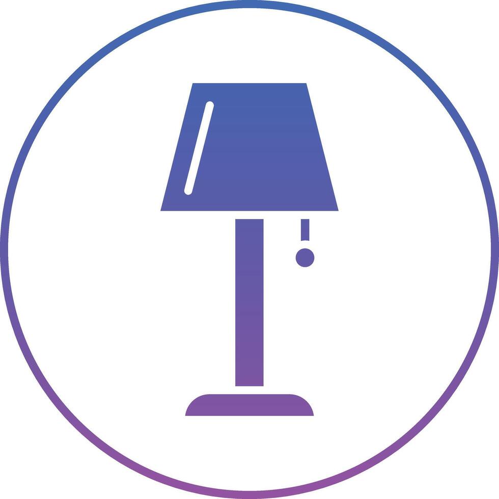 Table Lamp Illustration Icon vector