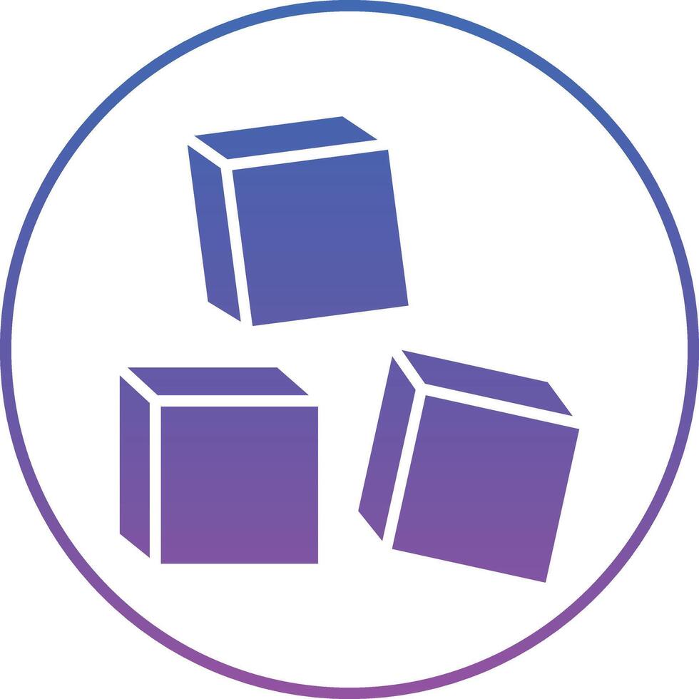 Blocks Illustration Icon vector