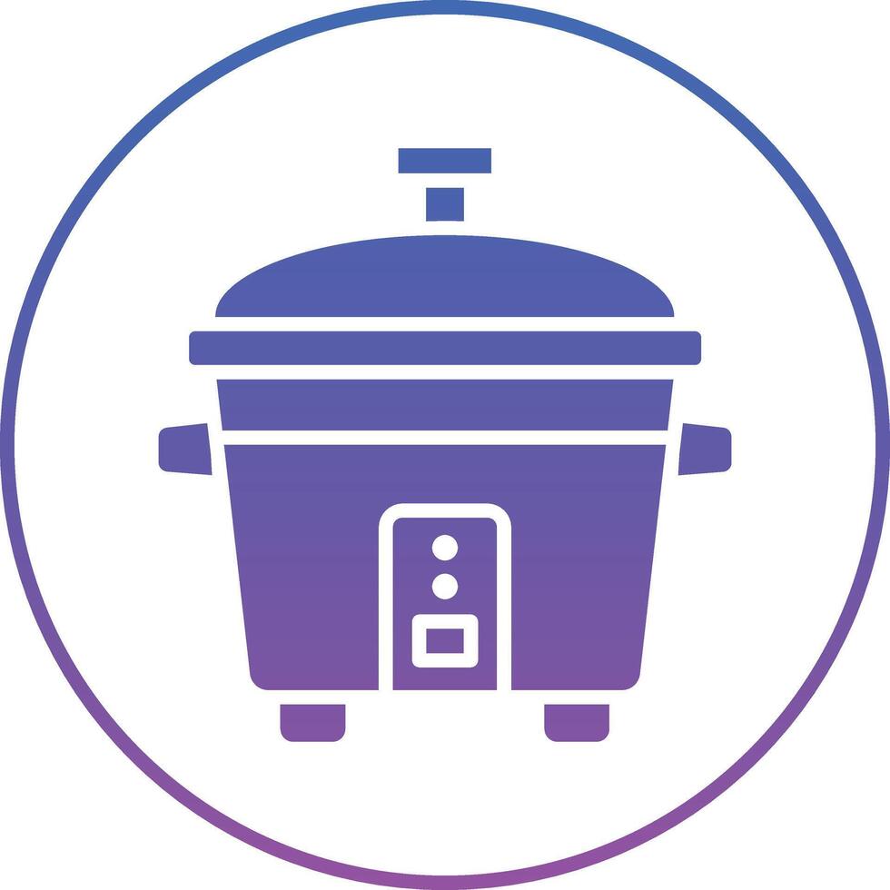 Rice Cooker Illustration Icon vector