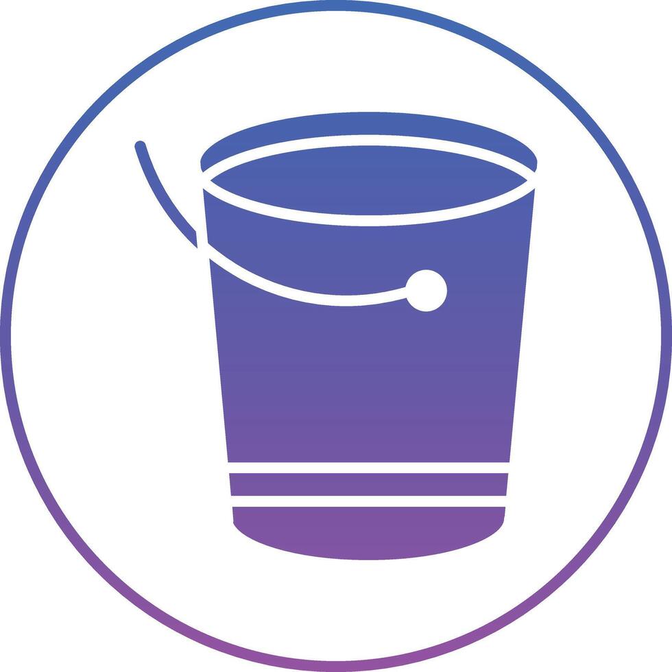 Water Bucket Illustration Icon vector