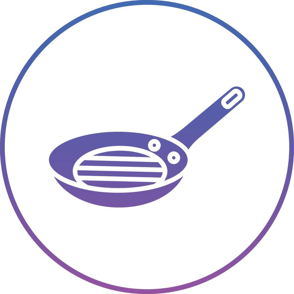 Frying Pan Illustration Icon vector