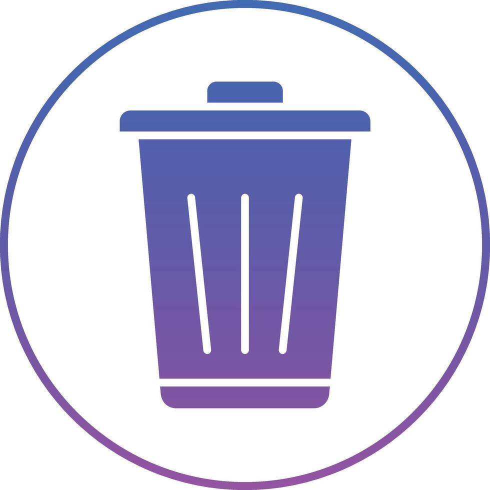 Trash Can Illustration Icon vector