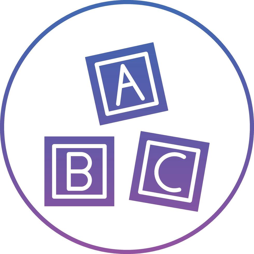ABC Blocks Illustration Icon vector