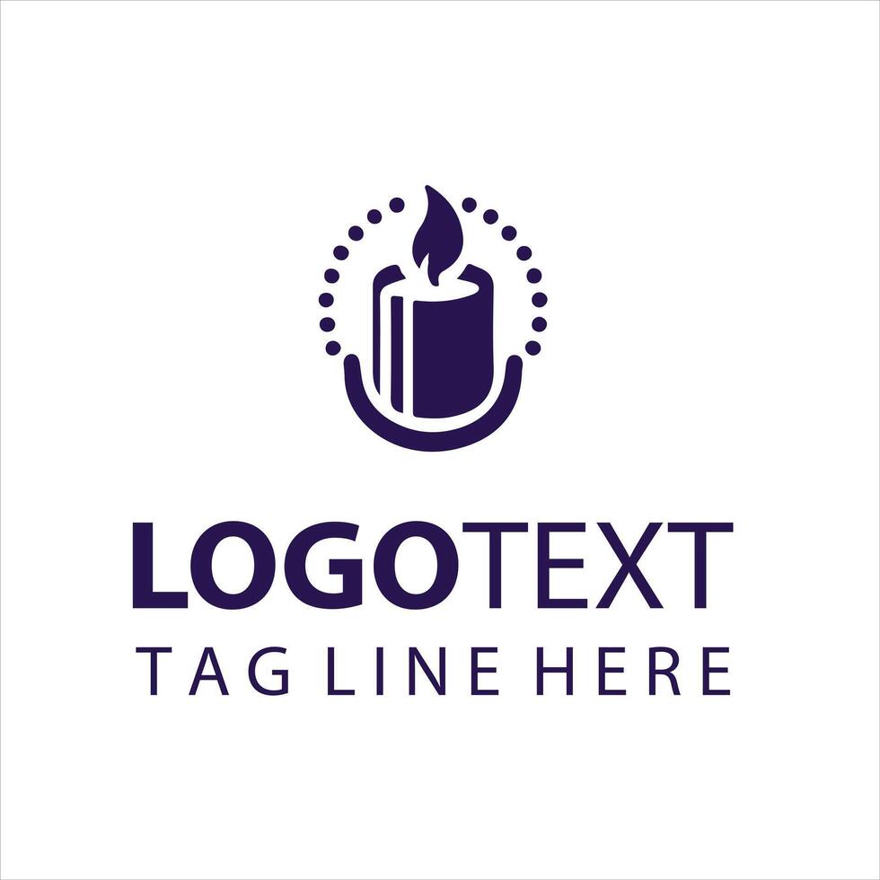 Lavender And Lume Candle Logo vector