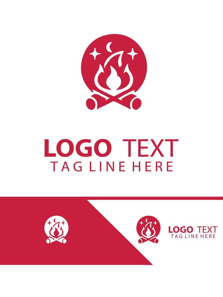 Fire Circle Compfire Logo vector