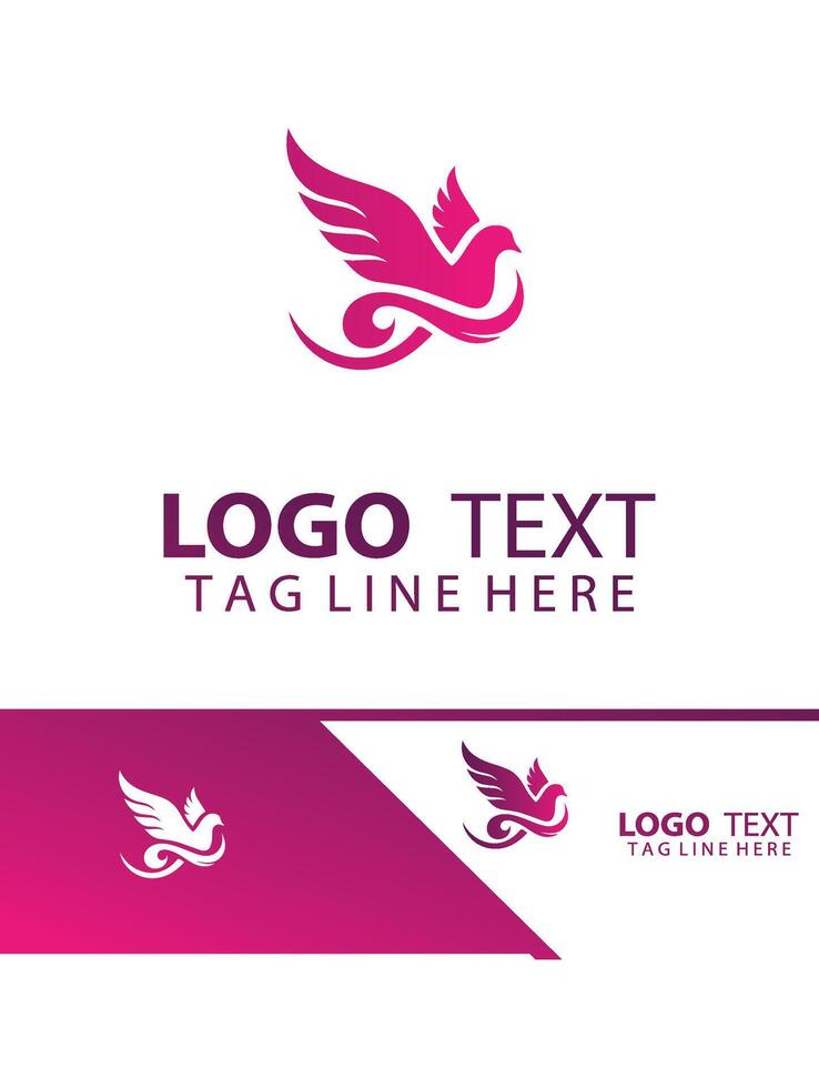Soaring Grace Dove logo vector