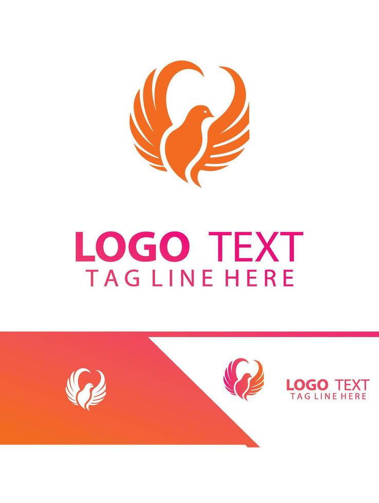 Serene Flight Dove logo vector