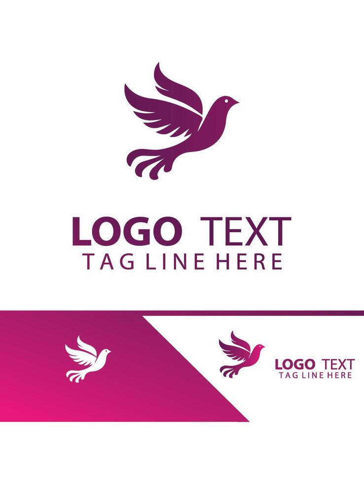 Wings of Tranquil dove logo vector
