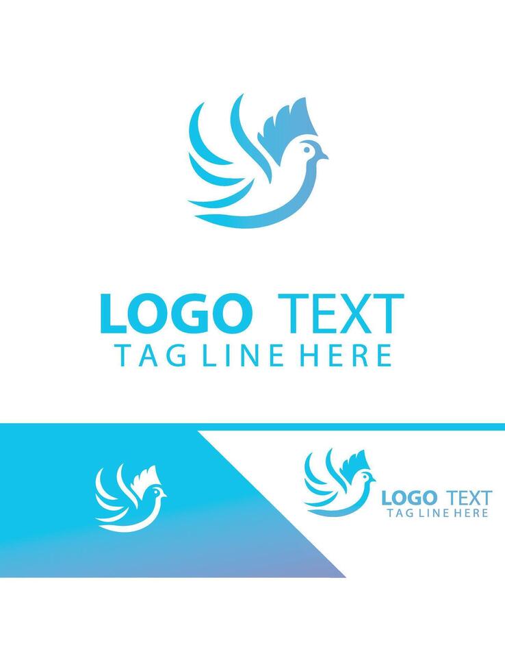 Wing of Tranquil dove logo vector