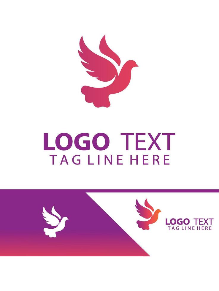 Peaceful Wingspan dove logo vector