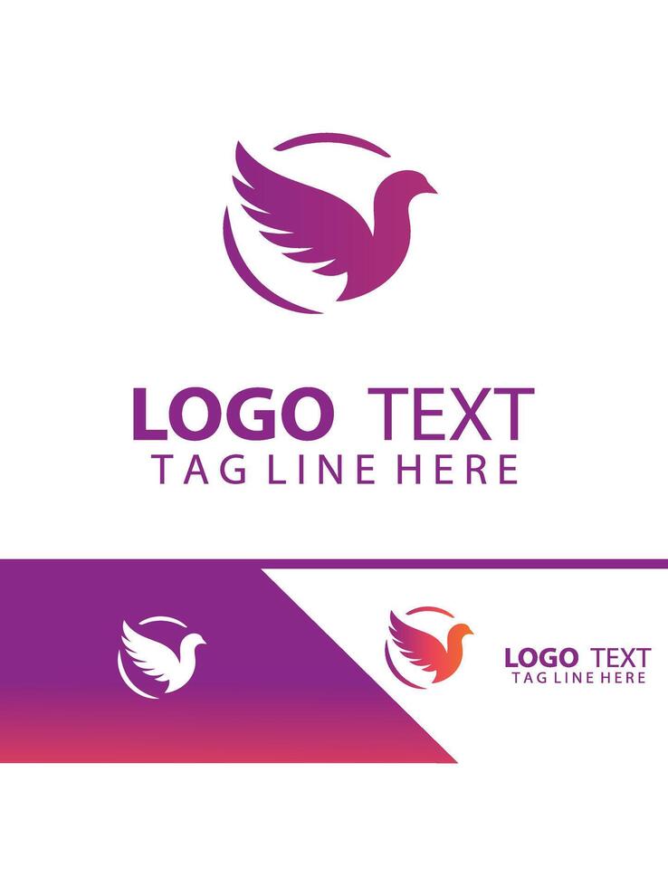 Divine Wing dove logo vector