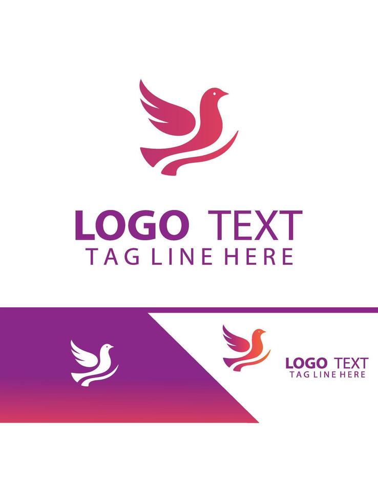 Wings of Harmony dove logo vector
