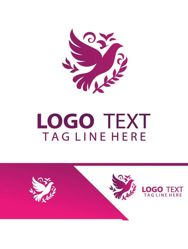 Silent Wings dove logo vector