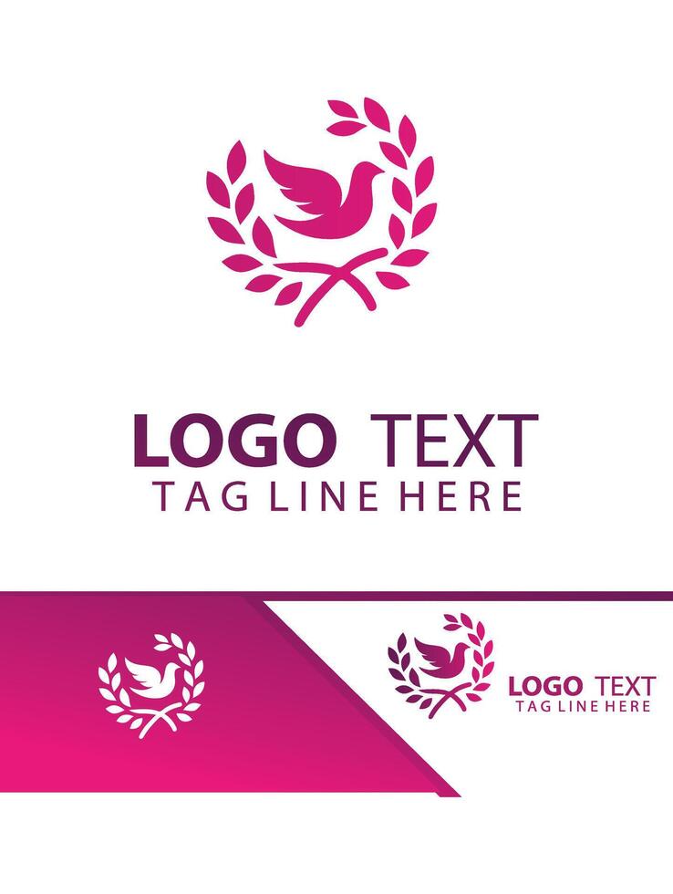 Tranquil Flight dove logo vector