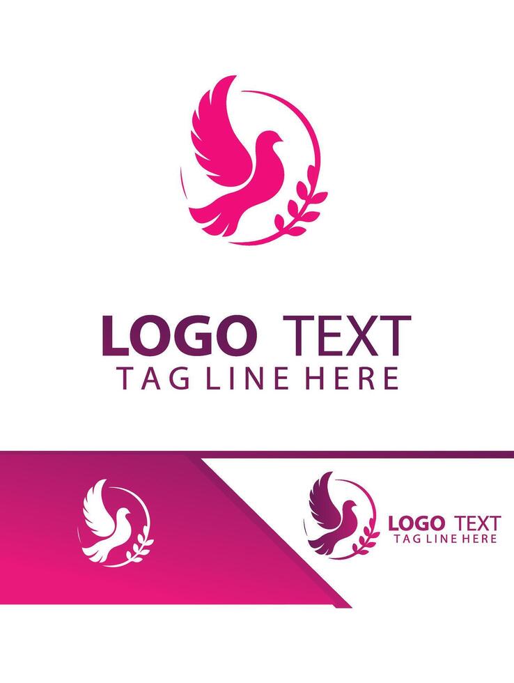 Tranquil Flight dove logo vector