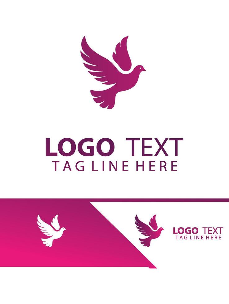 Feathered Freedom dove logo vector
