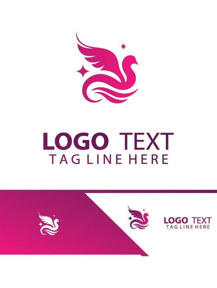 Wings of Tranquility dove logo vector