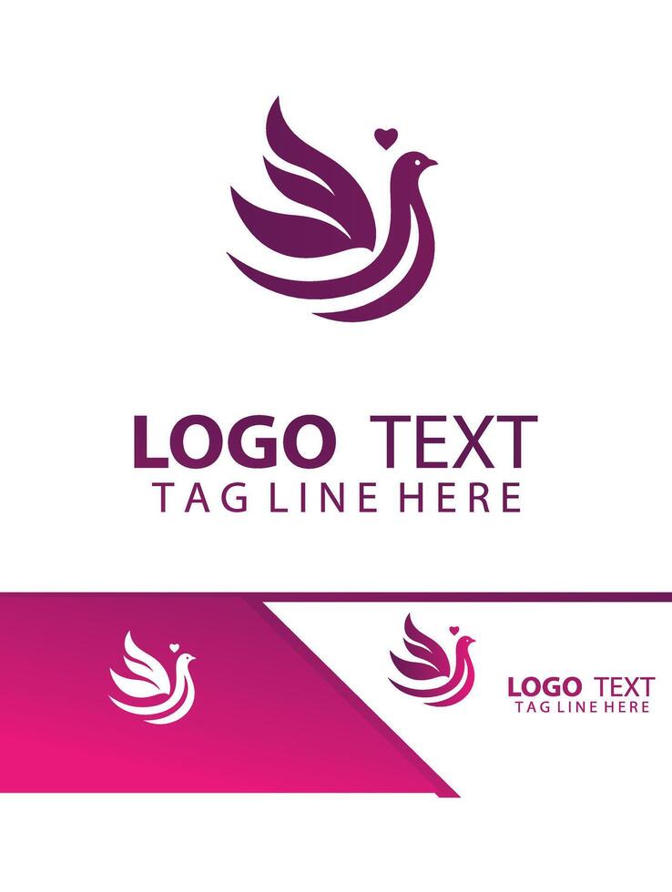 Gentle Sky dove logo vector