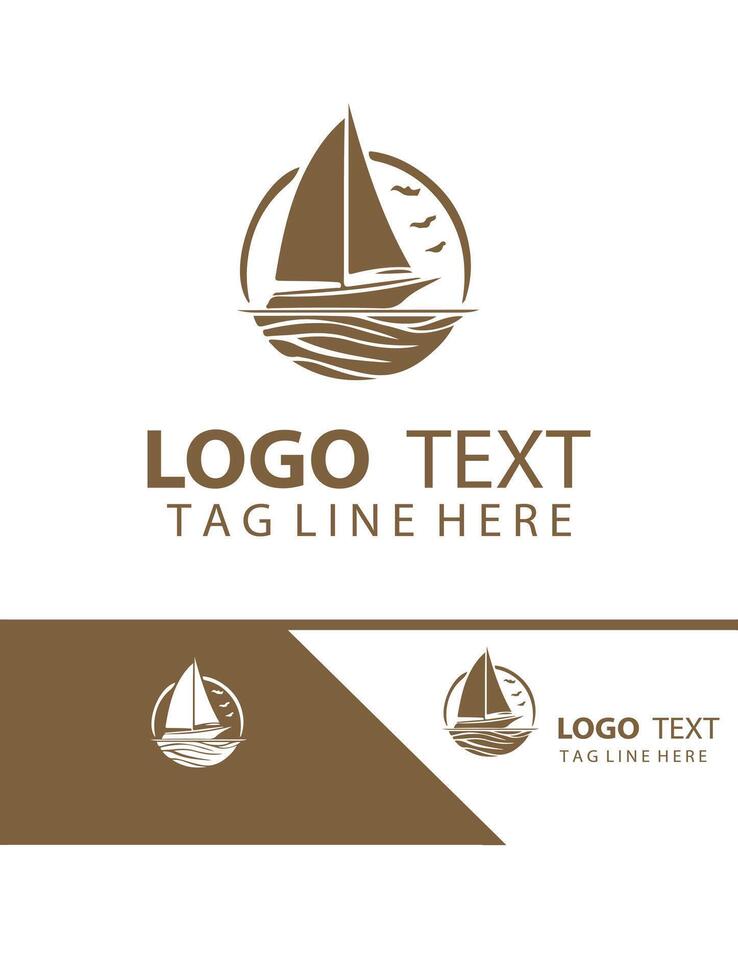 Ocean Breeze Yatch Logo Design vector