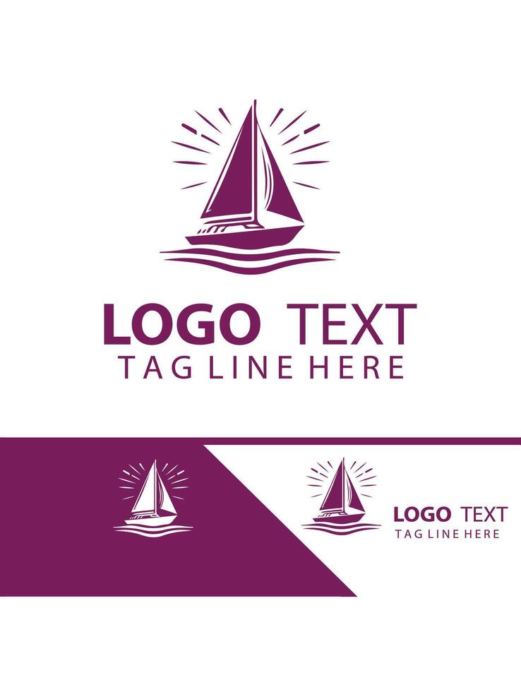 Tidal Elegance Yatch Logo Design vector