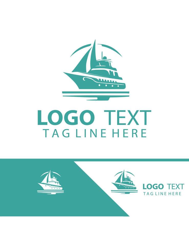 Aqua Luxe Yatch Logo Design vector