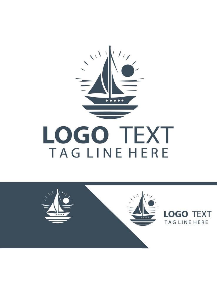 Ocean Mirage Yatch Logo Design vector