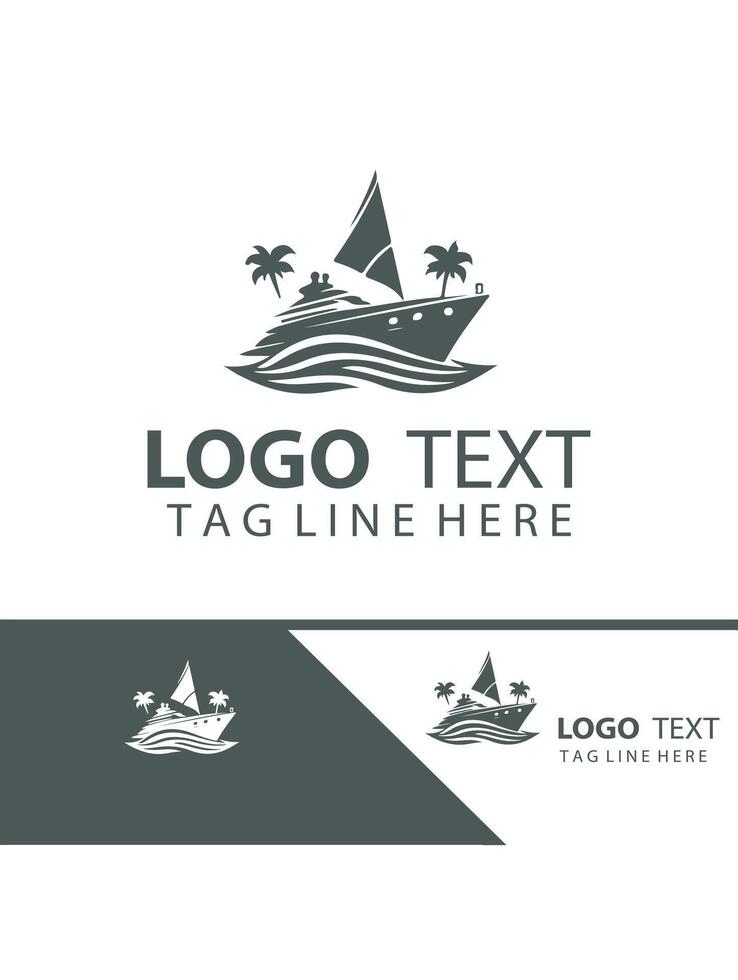 Tidal Elegance Yatch Logo Design vector