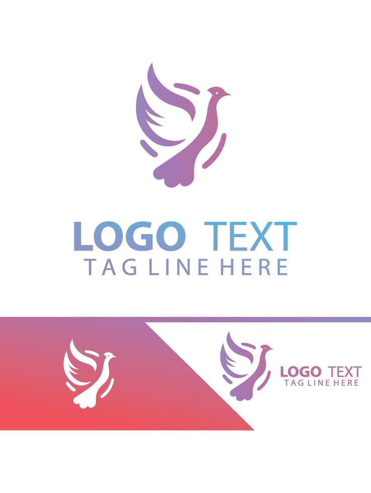 Pure Flight dove logo vector