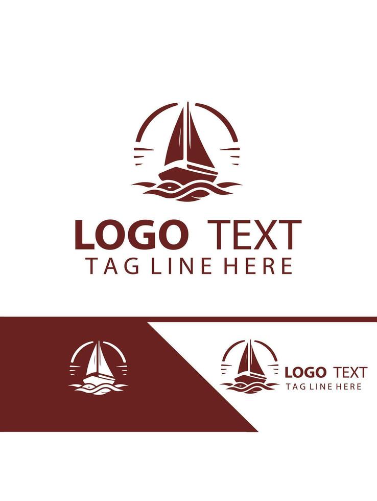 Sea Vista Luxury Yatch Logo Design vector