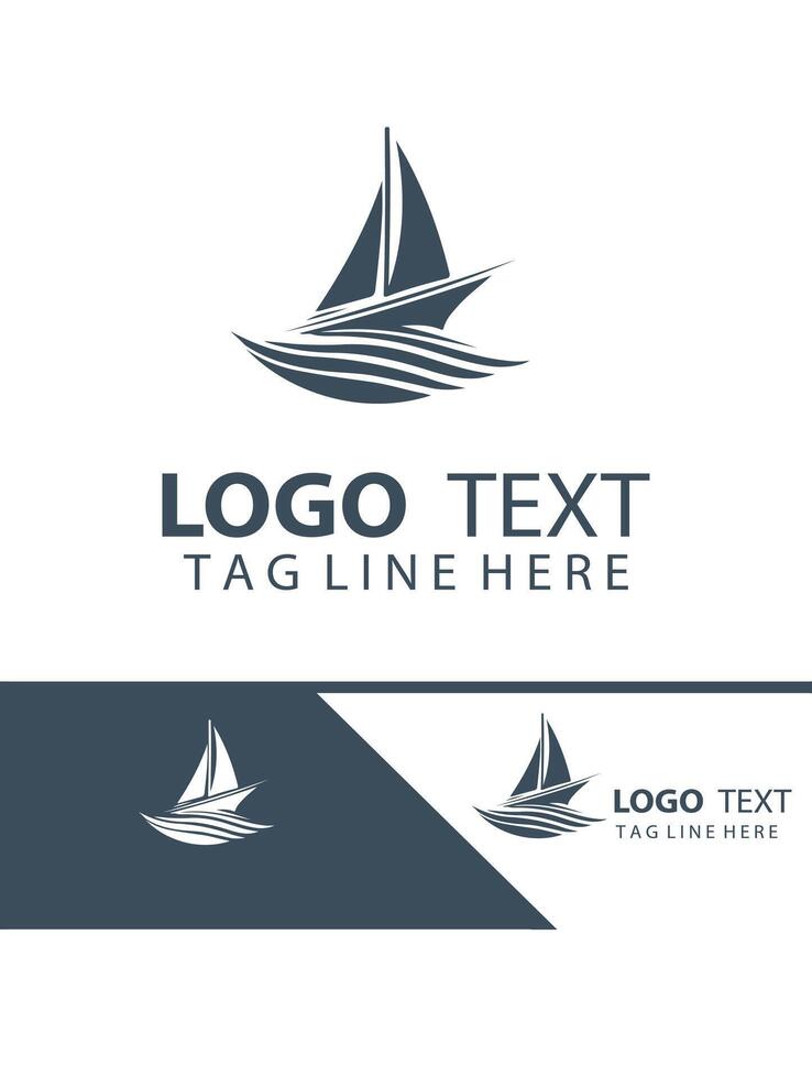 Blue Crest Yatch Logo Design vector