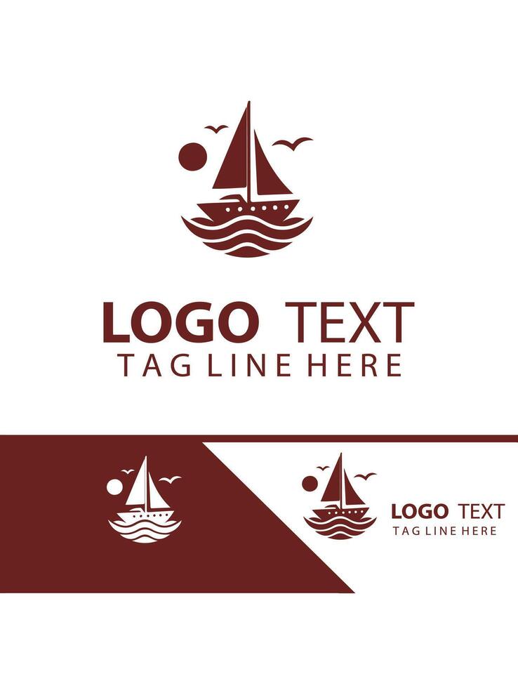 Oceans Crown Yatch Logo Design vector